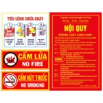 Nội quy,Tiêu lệnh, cấm lửa, cấm hút thuốc phòng cháy chữa cháy